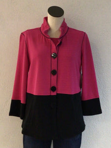 Multiples Fuchsia Button Front Jacket M15404JM