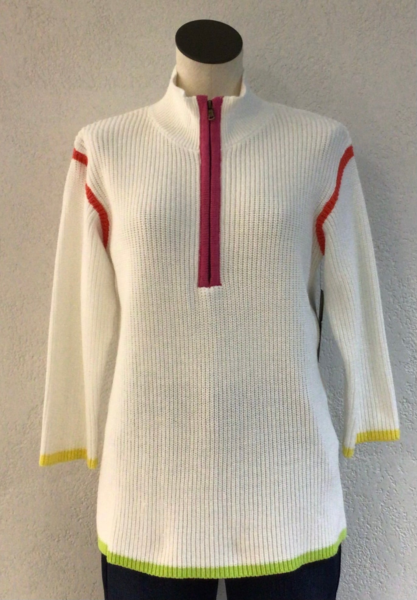 Multiples 1/4 Zip Mock Sweater M15409KM