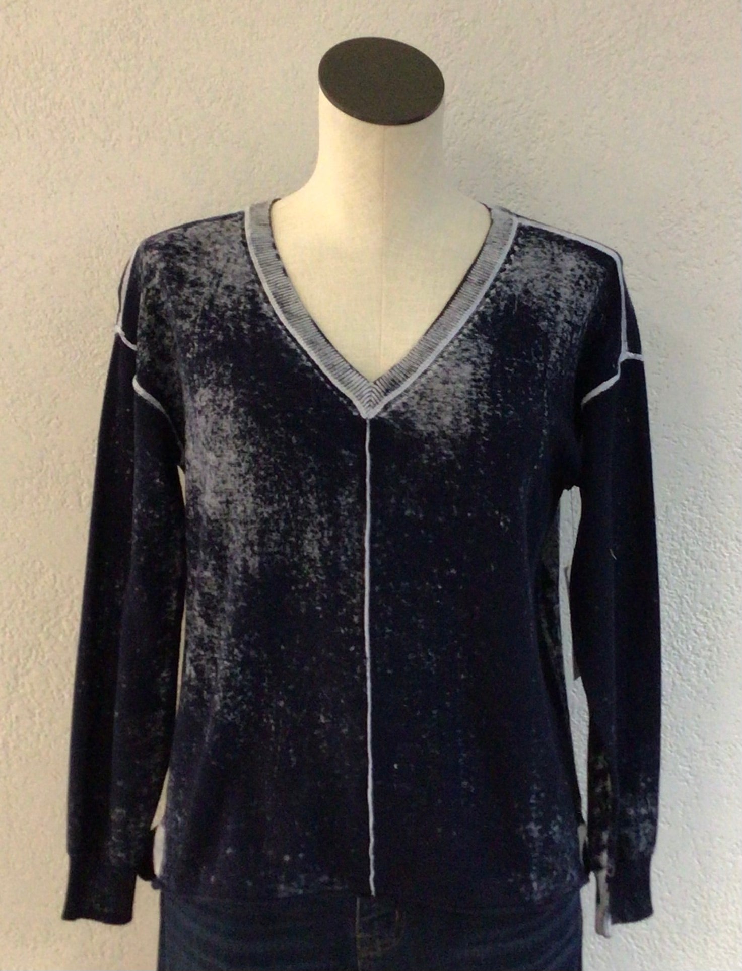 Tribal Nautical V Neck Sweater 5394O