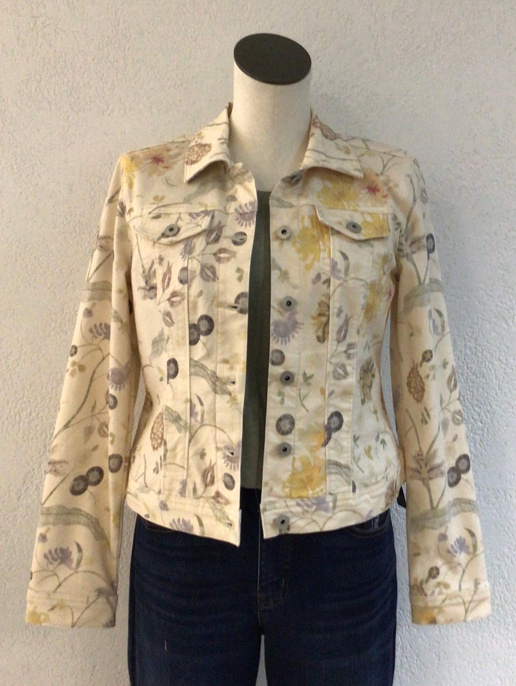 Charlie B Printed Jean Jacket C6302T
