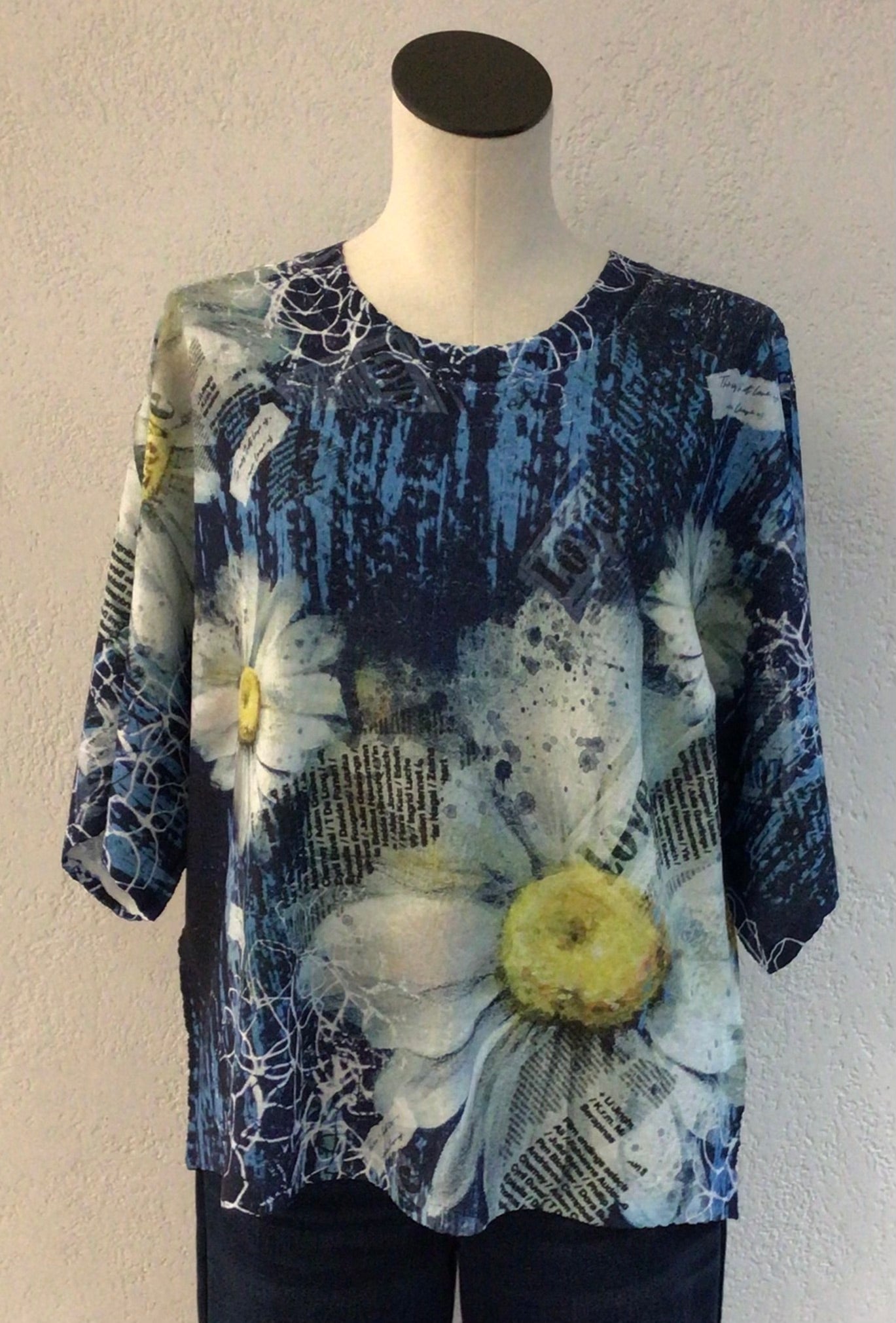 Inoah Kimono Waffle Top with Daisy NT138WK