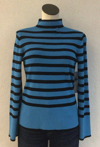 Tribal Celestial Stripe Funnel Neck Top 2289O-835