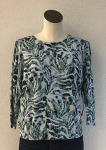 Tribal Mist Blue Crew Neck Sweater 2175O-8169