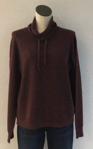 Charlie B Cabernet Textured Cowl Neck Sweater C2939