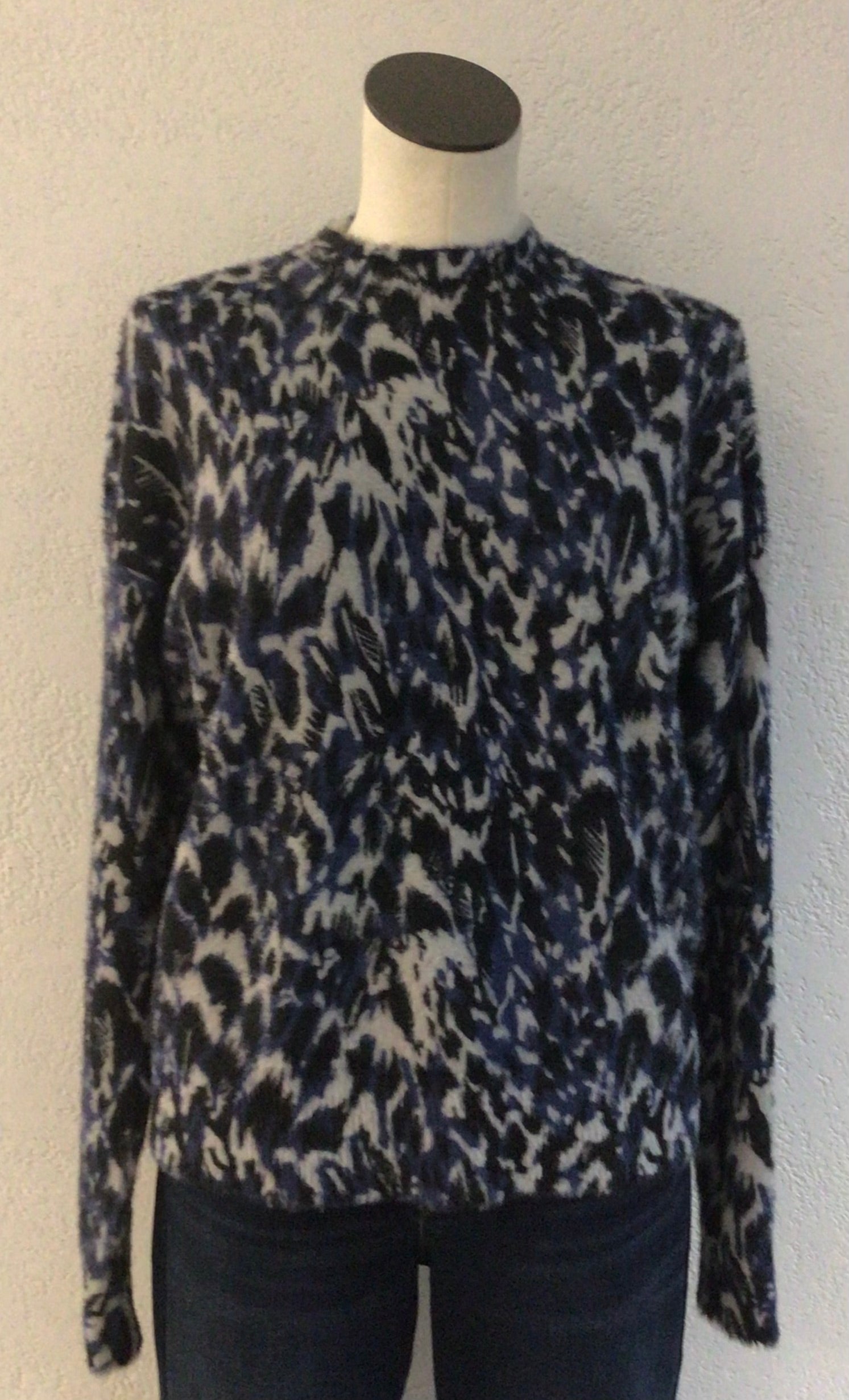 Charlie B Panther Long Sleeve Mock Sweater C2910