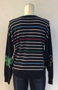 Tribal Night Fall Embroidered Sweater 5993O-6018