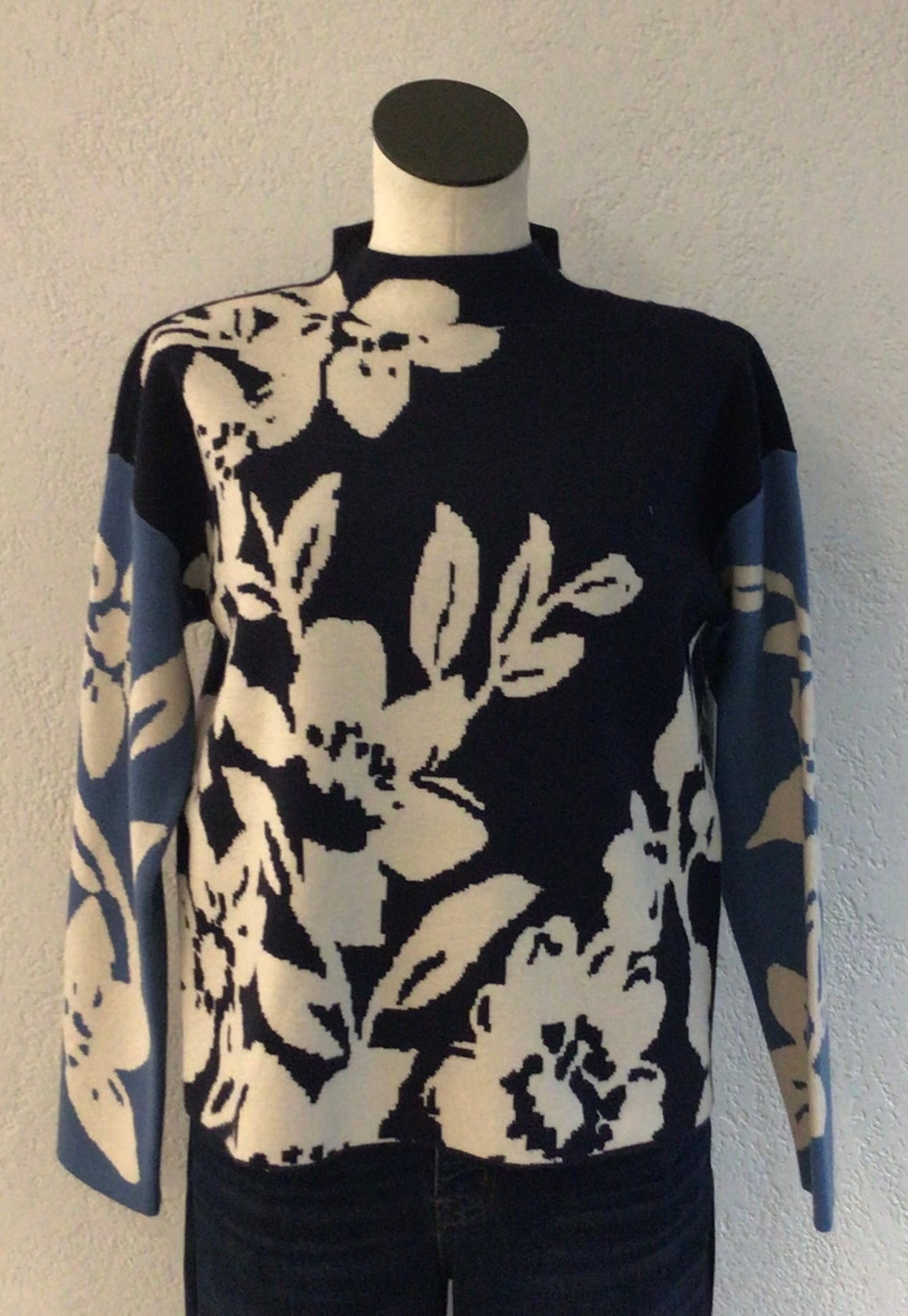 Tribal Sapphire Funnel Neck Sweater 1542O