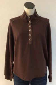 Tribal Cocoa Henley Top 6036O-5139