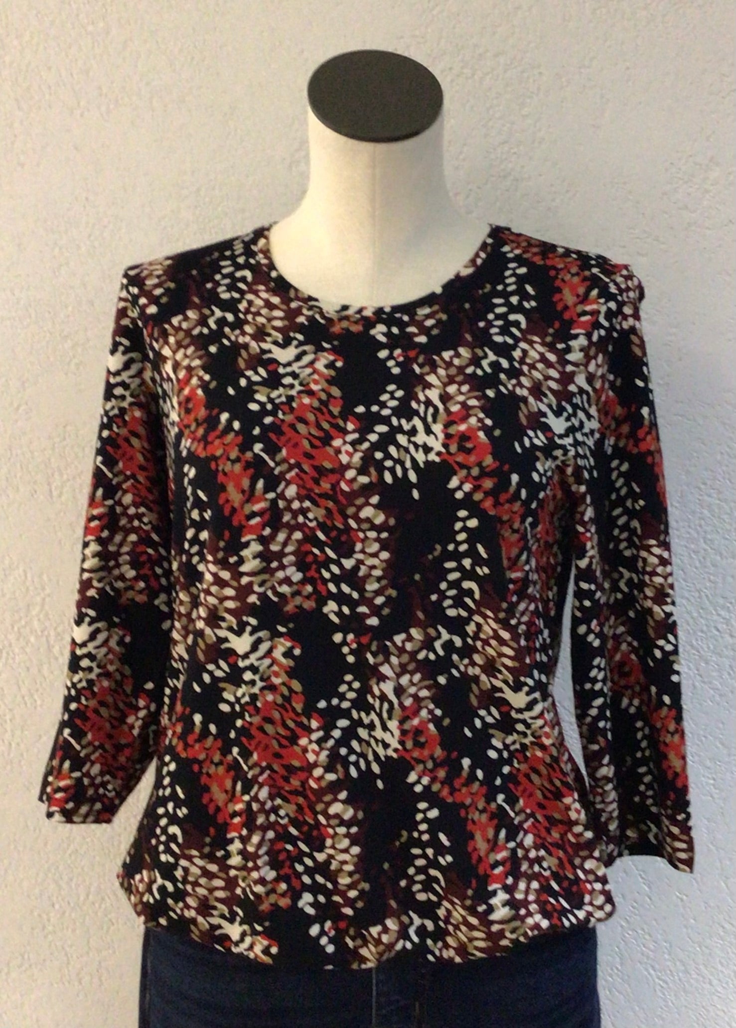 Sunday Tomato Red Print Top 6783