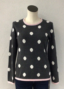 Marble Charcoal Dot Sweater 6385