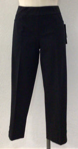 Slimsation Black Pull On Crop Pant with Button Trim M23702PM
